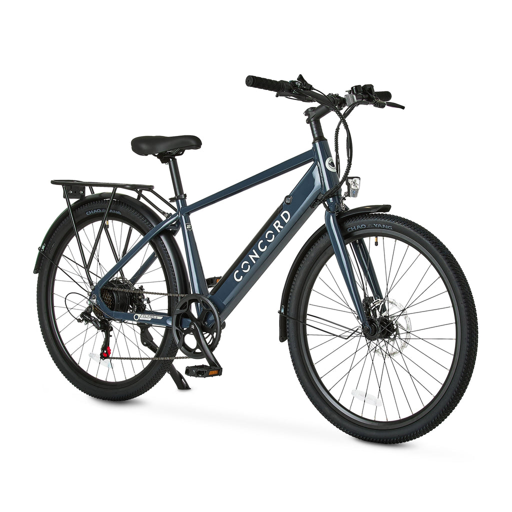 Concord 27.5 Aluminum Step-Over Electric Bike, 36V, Class 2, Gray - Unisex Adult