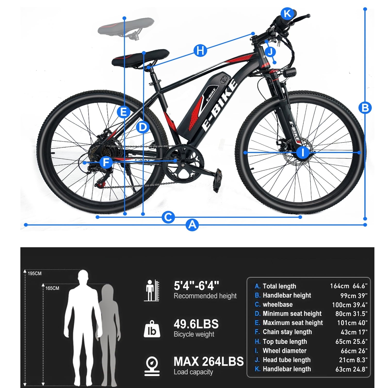 26 Electric Bike for Adults, ebike 750W Peak Power Motor, 25MPH 35Miles Electric Mountain Bike with 432Wh 12Ah Removable Battery, 7-Speed,UL 2849