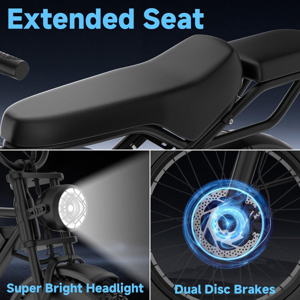 Electric Bike for Adults 20 X 4.0 Fat Tire, 750W Off-Road E Bike, E-Mountain Bike 48V 18AH UL2849