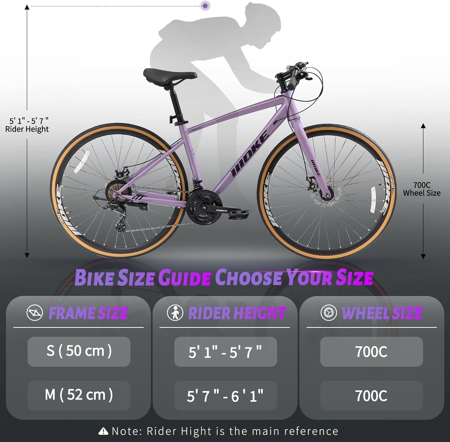 Mens Road Bike, NEORIVER 700C 24-Speed Hybrid Bike for Adults, Features Dual Disc Brakes, Trigger Shifting, Internal Wiring & Lightweight Frame for City Commuting