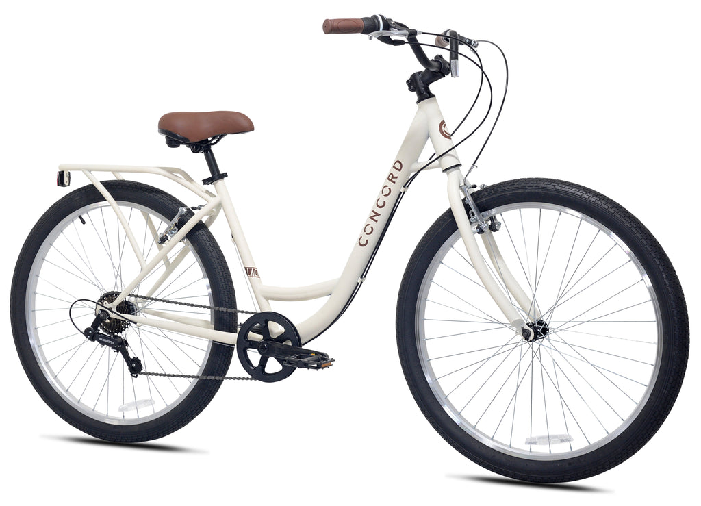 Concord 27.5 Laguna Comfort Bicycle, 27.5 Wheels, Fits Adult Riders 5'4-6'2, Unisex, Cream