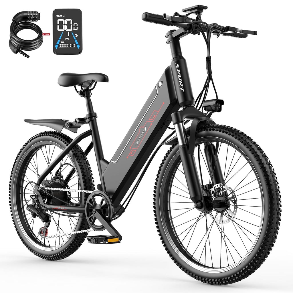 F26-1500W Off-Road Electric Bike, 26 Tire 55 Miles Electric Bike ,48V 10.5 Internal Battery, Top Speed 30MPH, Professional 7 Speed  .Adult electric bicycle .UL2849