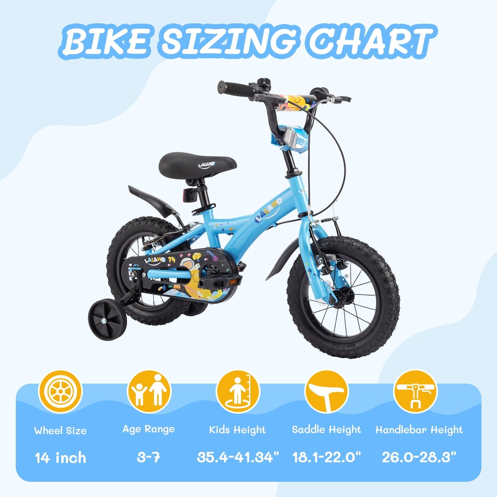 Ktaxon Bike, 18 Inch Bicycle with Training Wheels and Kickstand, Easy to Assemble, Learning to Ride, Blue