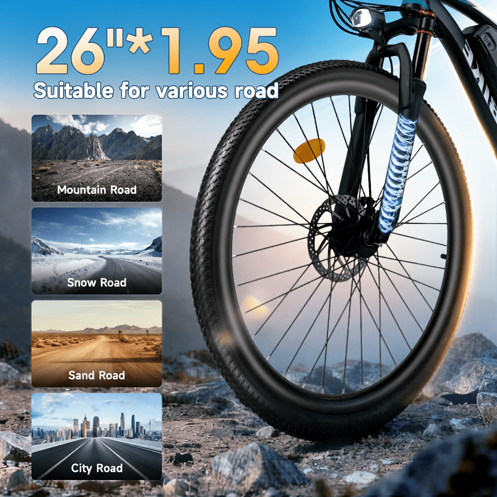 26 Electric Bike for Adults, ebike 750W Peak Power Motor, 25MPH 35Miles Electric Mountain Bike with 432Wh 12Ah Removable Battery, 7-Speed,UL 2849