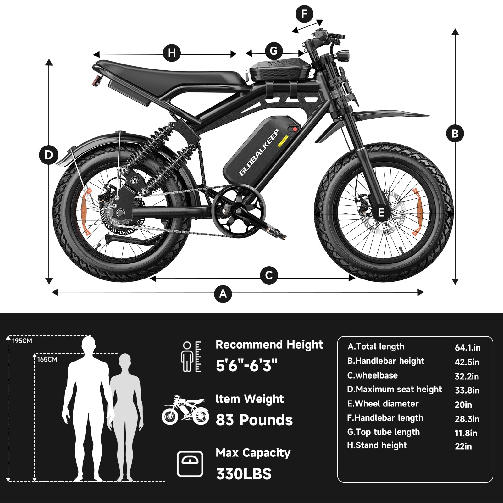 HiKeep 750W 1500W Fat Tire Electric Bike for Adults, 48V 17.5Ah Battery Ebike, Full Suspension E-Bike, Long Range Mountain Electric Bicycle, UL2849
