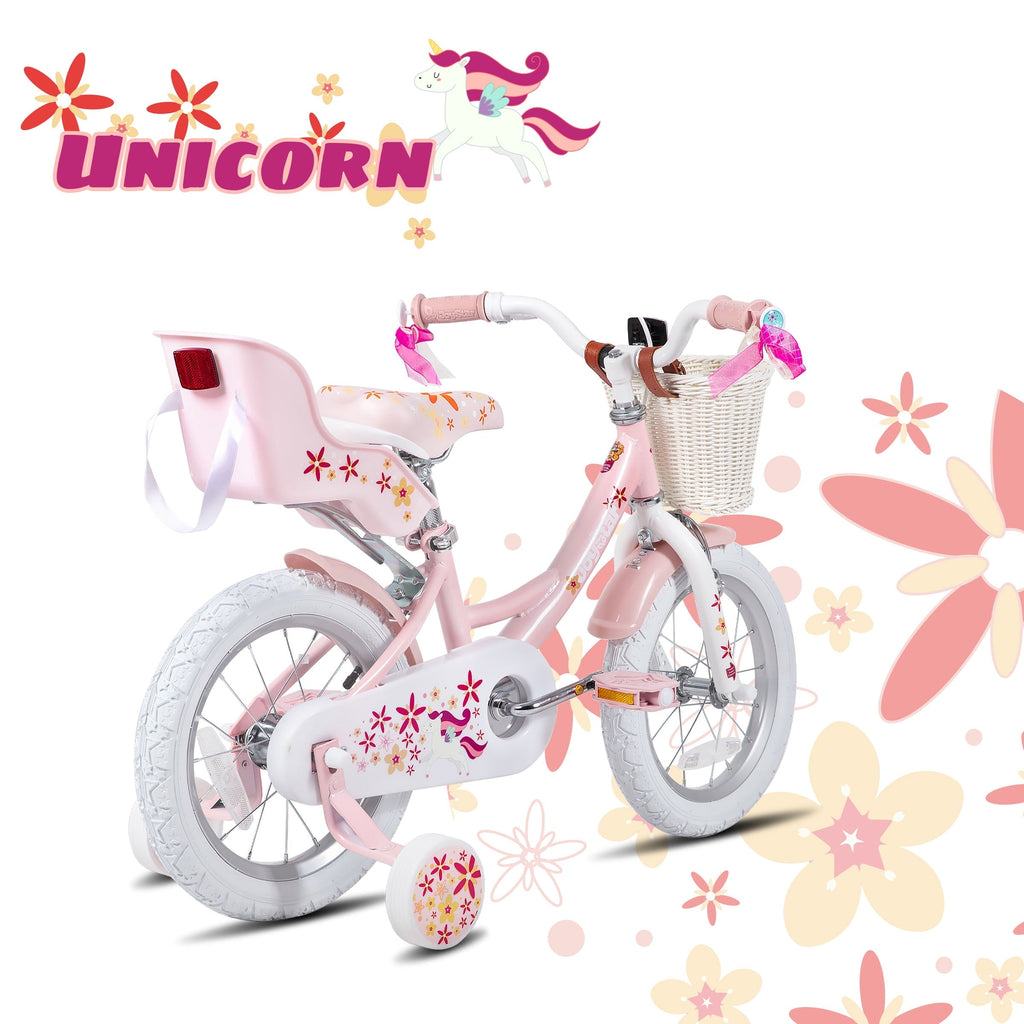 Joystar Unicorn 12inch Girls' Bike, Mint Purple