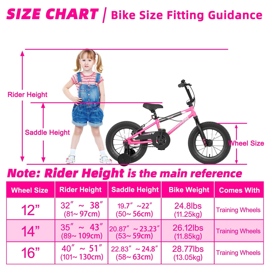 Korimefa Kids Bike, 14 inch Boys Bike BMX Style Bicycle with Training Wheels Coaster Brake for 4 5 6 7 Years Old Toddlers Boys , Blue