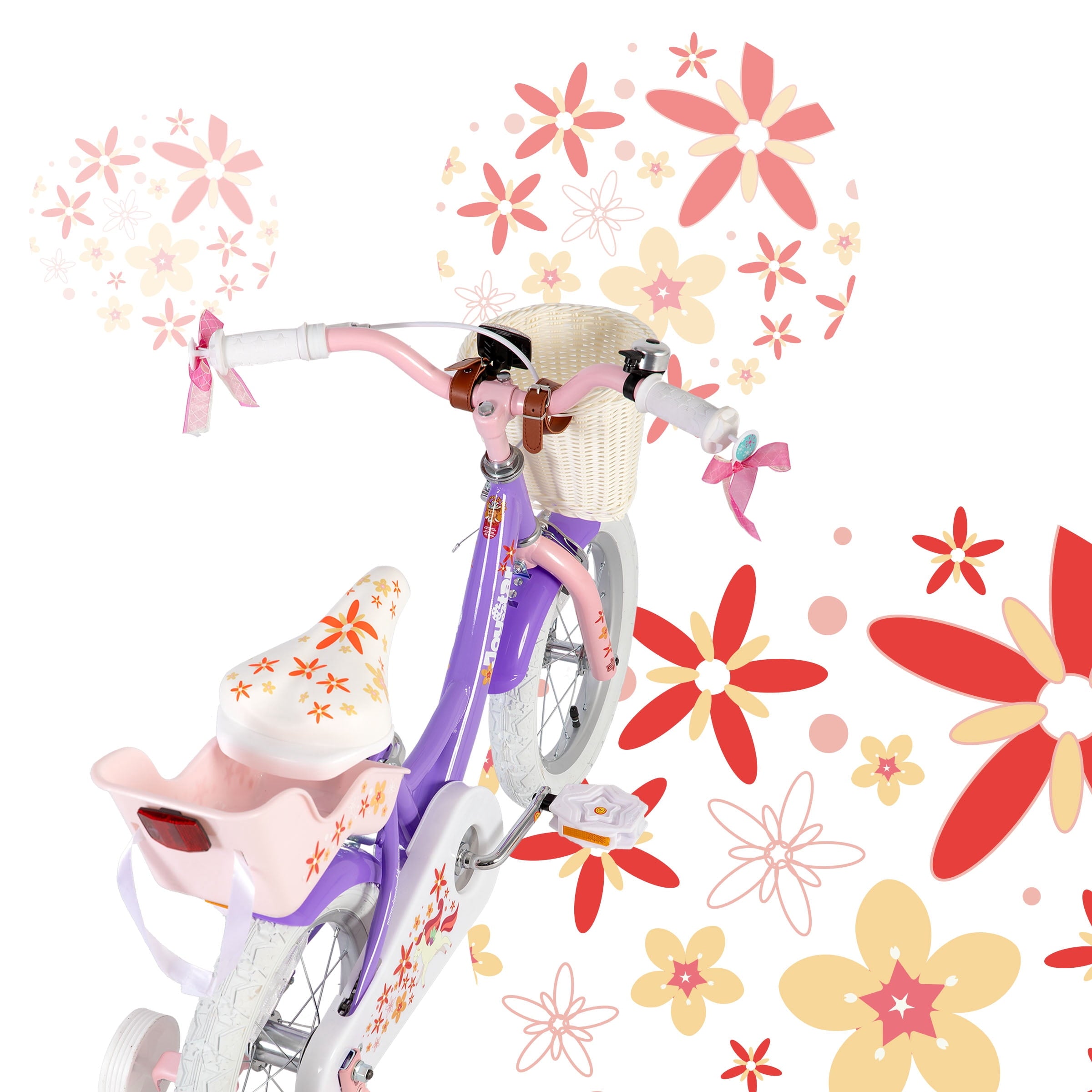 Joystar Unicorn 12inch Girls' Bike, Mint Purple