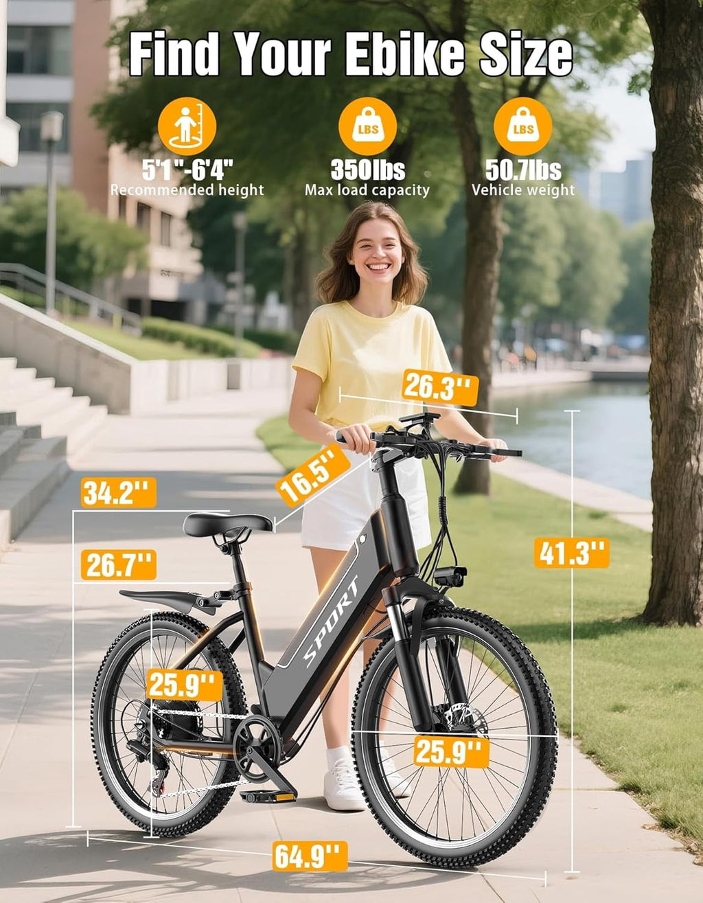 Pikabike Electric Bike for Adults, 26 750W Continuous E-Mountain Bike, 48V 12Ah Battery, UL 2849 Certified, 25MPH, 65 Miles Range, off-Road