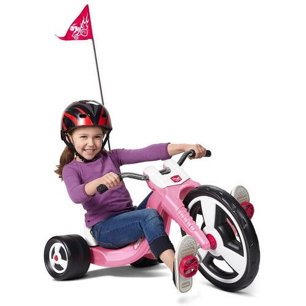 Radio Flyer Big Flyer Sport Tricycle with Adjustable Seat and Racing Design, Red, Ages 3 to 7 Years