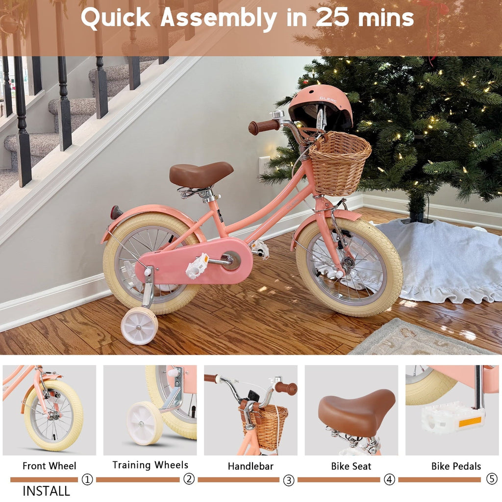 Glerc Little Molly 20 inch Kids Girls Bike for 7-13 Years Old Child,gifts,Blue