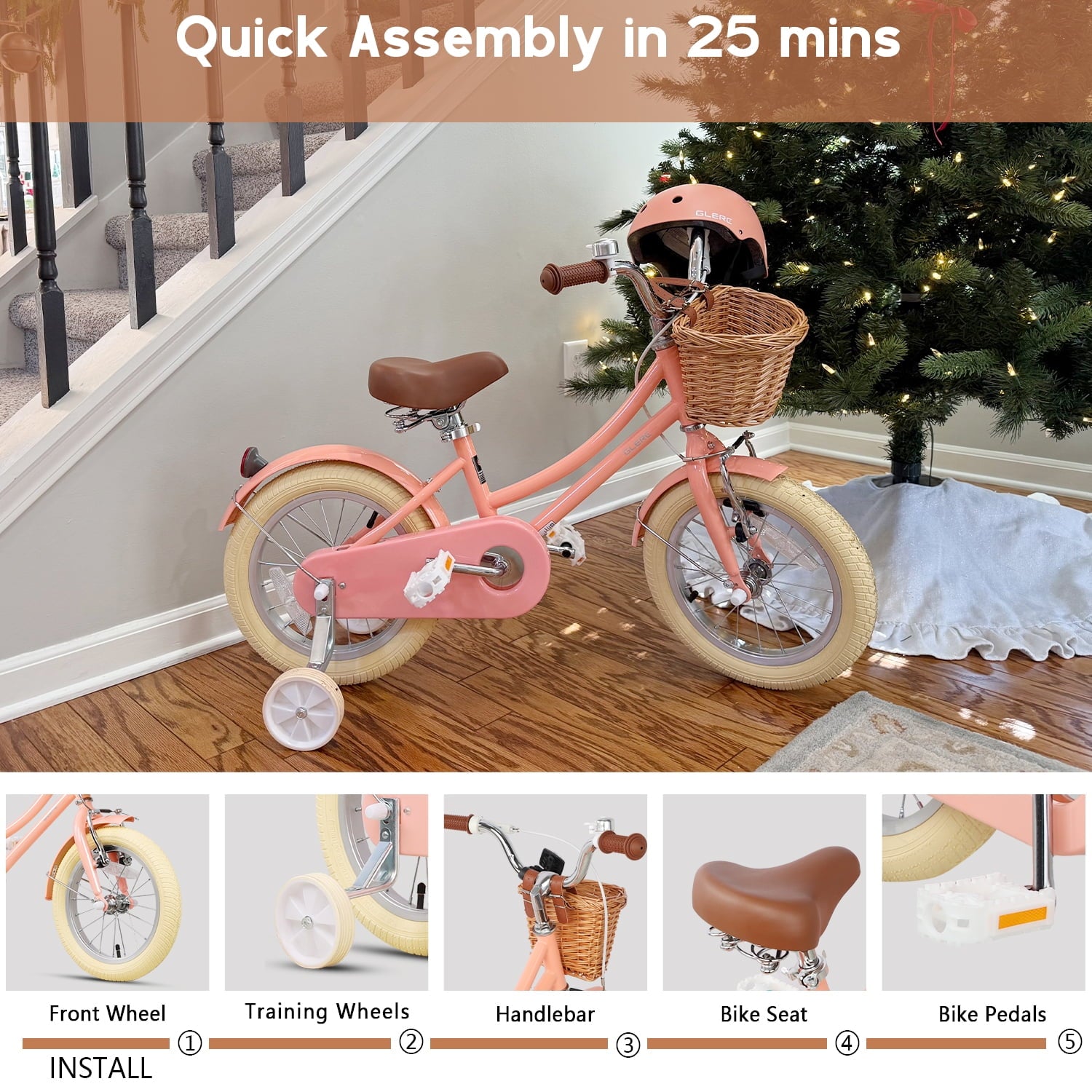 Glerc Little Molly 20 inch Kids Girls Bike for 7-13 Years Old Child,gifts,Blue