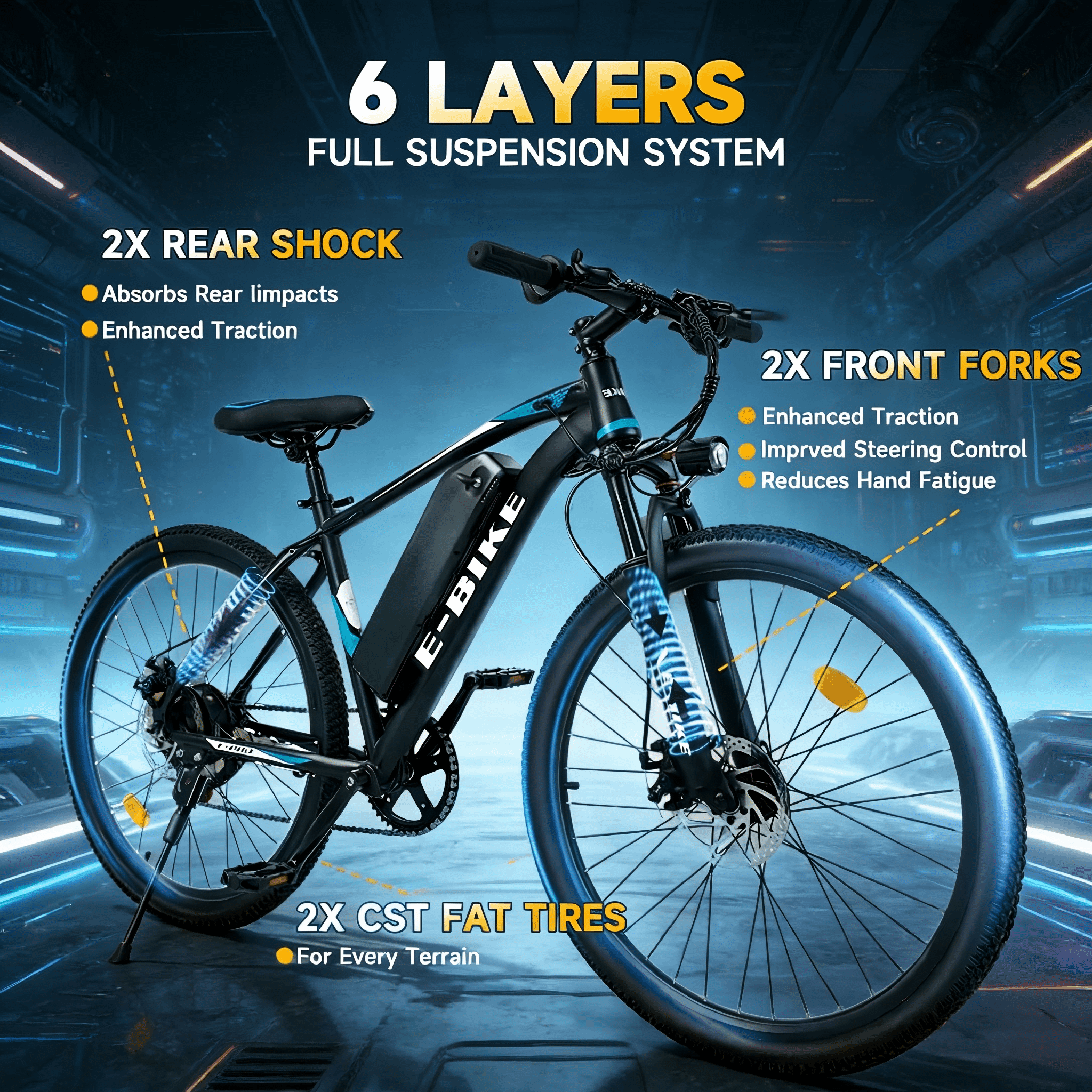SHCNTEKU 749W Electric Mountain Bike, 26IN 25MPH 45Miles 7-Speed ebike with 36V 12ah 432Wh Battery ,e bicycle with UL 2849
