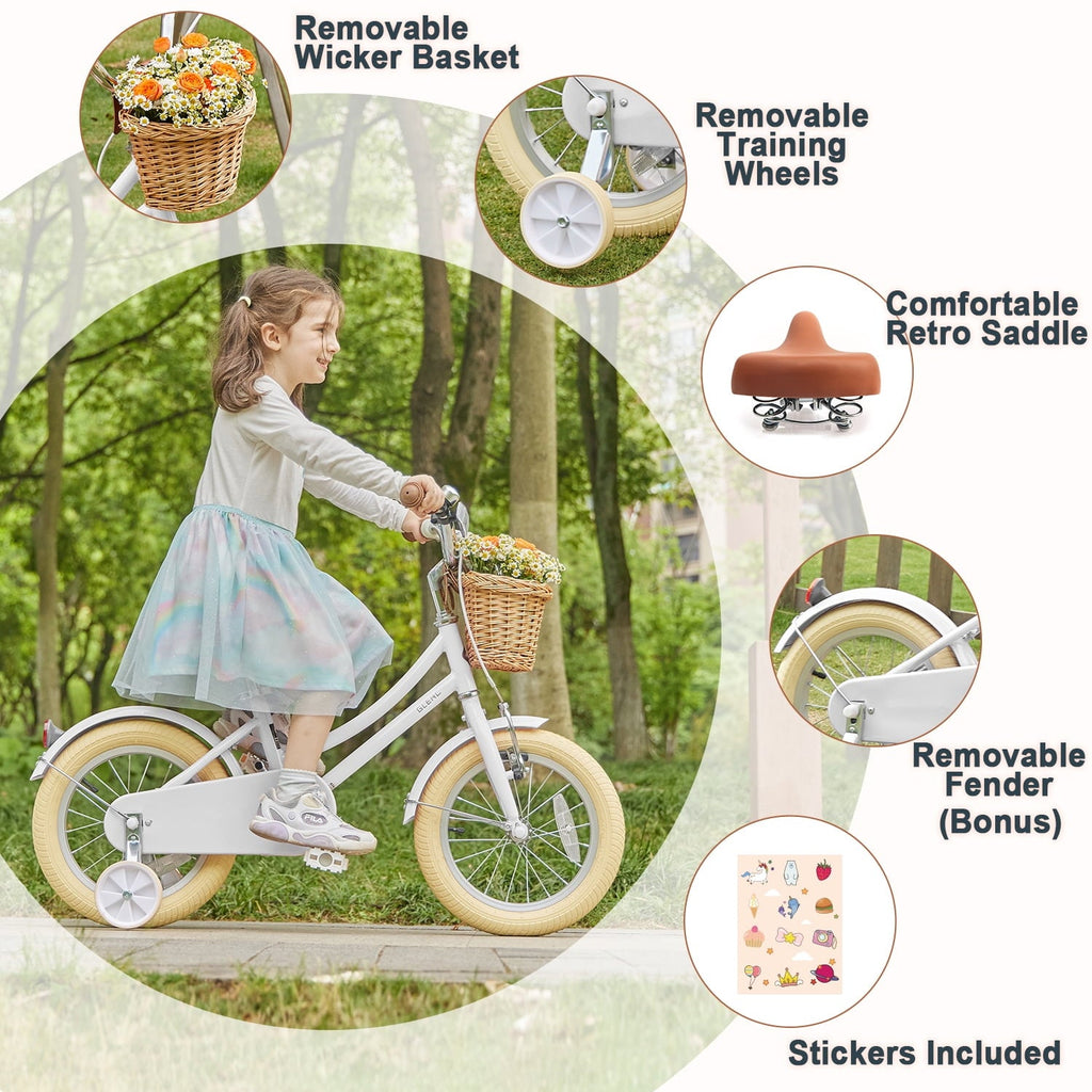Glerc Little Molly 20 inch Kids Girls Bike for 7-13 Years Old Child,gifts,Blue