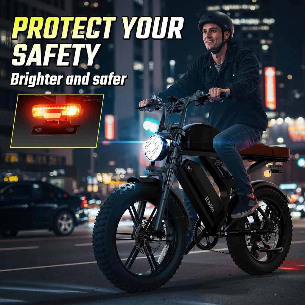 TST Electric Bike for Adults, 48V/15AH Battery, 20x4 Fat Tire, 750W Motor Off-Road E Biker, UL2849