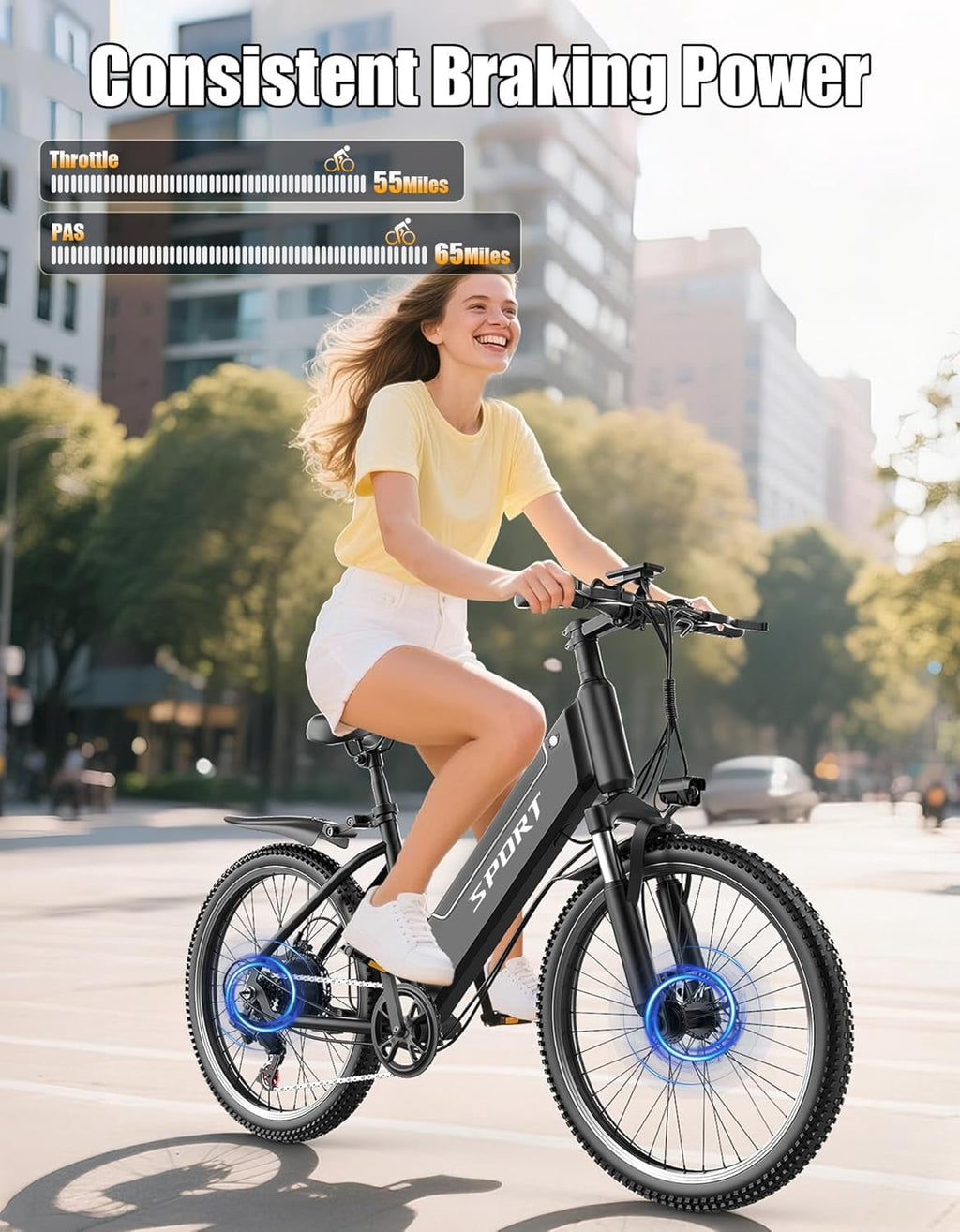 Pikabike Electric Bike for Adults, 26 750W Continuous E-Mountain Bike, 48V 12Ah Battery, UL 2849 Certified, 25MPH, 65 Miles Range, off-Road