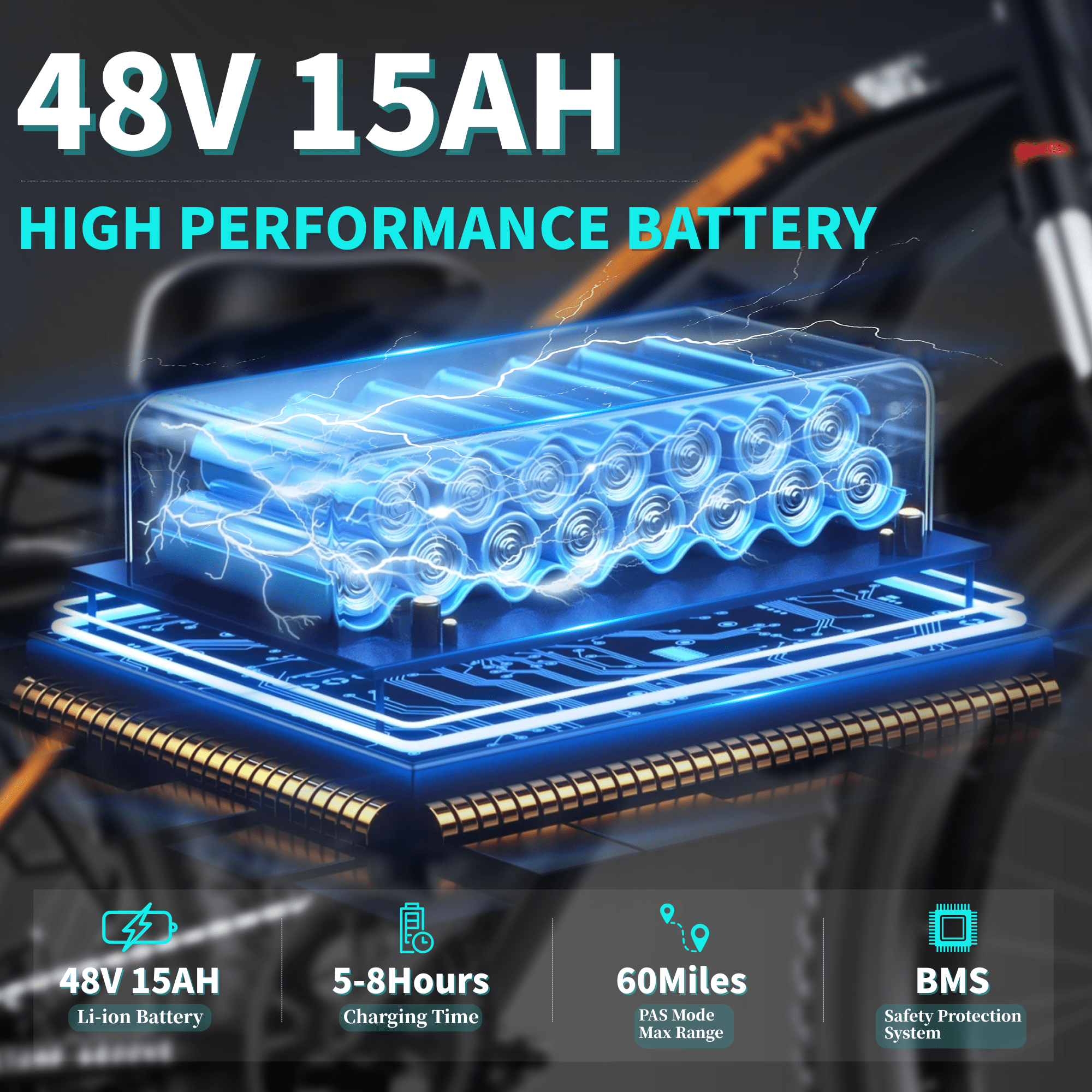 HILLVIGO Electric Bike for Adults, 2000W Peak 26 Electric Mountain Bike, 26*4.0 Fat Tire Helical Gear Motor E Mountain Bicycle, 48V 15Ah 7-Speed Shimano Ebike UL2849