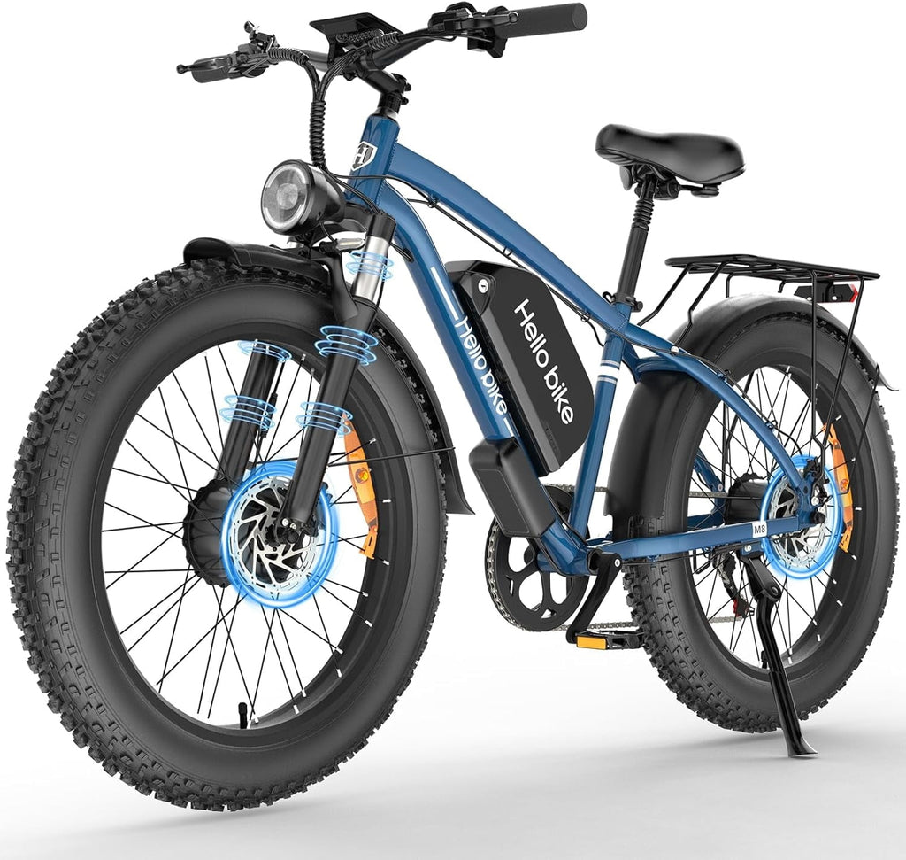 26 Electric Bike for Adult,5000w Dual Motors,up 100 Miles 52V 25Ah Ebike,26 x 4.0 Fat Tire Adult Bicycles for All Terrain,Mountain Commuter UL2849