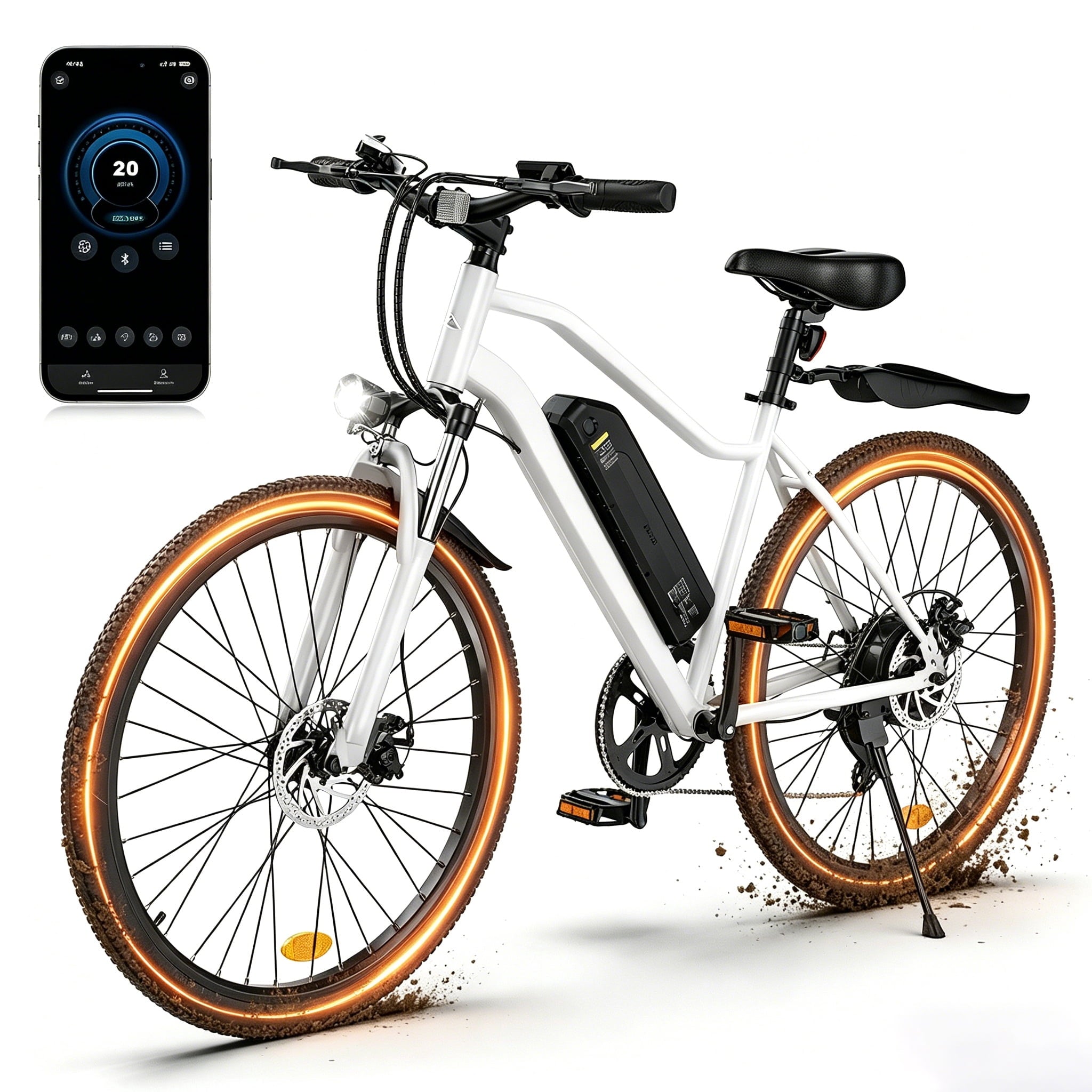 iScooter 750W Peak Electric Bicycles,26 Electric Bike for Adults with 15Ah Removable Battery,LCD,Suspension Fork,5 Riding Modes, Mountain Ebike