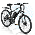 iSinwheel 750W Peak Electric Bike Adult,26 Mountain Bicycle Professional,Front Dual Shock Absorption Ebike,Up 20MPH,55 Miles,35 Speed,42V 13AH Removable Battery,Black